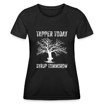Maple Tree Essence Männer Frauen Lustig - Frauen Funktions-T-Shirt - Schwarz - Vorne - AI Model Female 172 light (172cm)