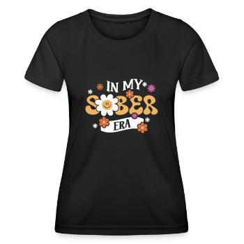 Sobriété Vie Alcool Dans Ma Période De Sobriété Boire - T-shirt sport Femme - noir - Devant - AI Model Female 172 light (172cm)