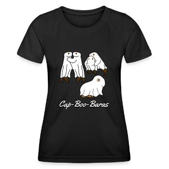 Capybaras Ghosts Capybara - Frauen Funktions-T-Shirt - Schwarz - Vorne - AI Model Female 172 light (172cm)