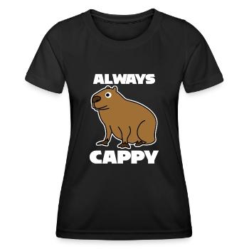 Capybaras Capybara - Women's Functional T-Shirt - black - Front - AI Model Female 172 light (172cm)