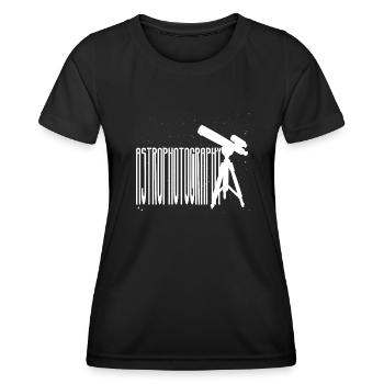 Astronomy Astrophotographer Stargazing - Women's Functional T-Shirt - black - Front - AI Model Female 172 light (172cm)