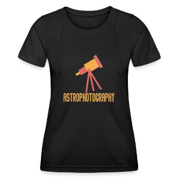 Astronomy Astrophotographer Stargazing - Women's Functional T-Shirt - black - Front - AI Model Female 172 light (172cm)