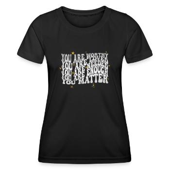 Depression and Bipolar Awareness: - Women's Functional T-Shirt - black - Front - AI Model Female 172 light (172cm)