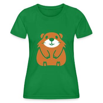 Simple Groundhog - Women's Functional T-Shirt - kelly green - Front - AI Model Female 172 dark (172cm)