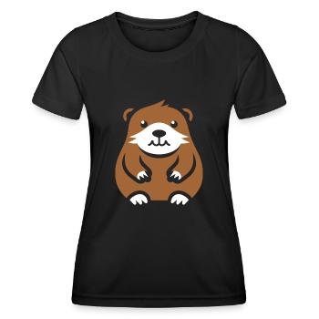 Simple Marmotte - T-shirt sport Femme - noir - Devant - AI Model Female 172 light (172cm)