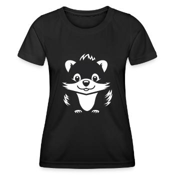 Stinktier - Frauen Funktions-T-Shirt - Schwarz - Vorne - AI Model Female 172 light (172cm)