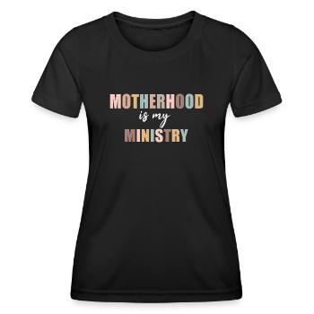 Mutterschaft ist mein Dienst - Frauen Funktions-T-Shirt - Schwarz - Vorne - AI Model Female 172 light (172cm)