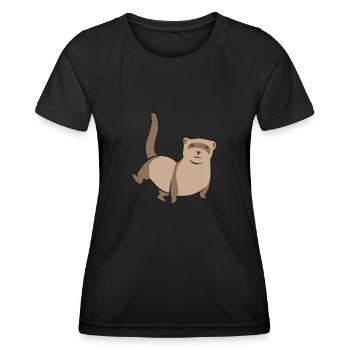 Furet, propriétaire de furet - T-shirt sport Femme - noir - Devant - AI Model Female 172 light (172cm)