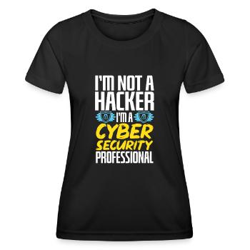 Cybersecurity Hackers IT Security - Women's Functional T-Shirt - black - Front - AI Model Female 172 light (172cm)