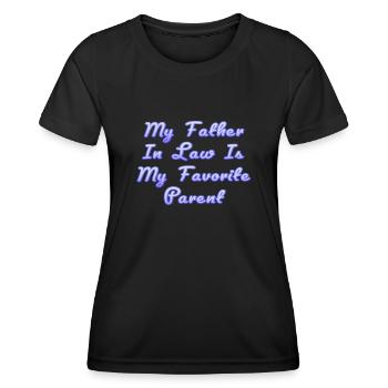 Favorite Son and Father Family Fun - A - Women's Functional T-Shirt - black - Front - AI Model Female 172 light (172cm)