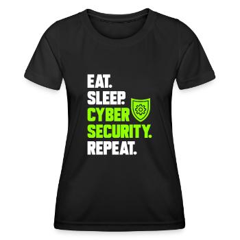Cybersecurity Hackers IT Security - Women's Functional T-Shirt - black - Front - AI Model Female 172 light (172cm)