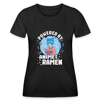 Cute Japanese Manga Women Girls Gift Otaku Kawaii - Frauen Funktions-T-Shirt - Schwarz - Vorne - AI Model Female 172 light (172cm)