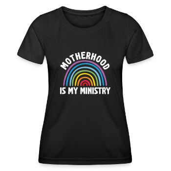 Mutterschaft ist mein Dienst - Frauen Funktions-T-Shirt - Schwarz - Vorne - AI Model Female 172 light (172cm)