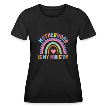 Mutterschaft ist mein Dienst - Frauen Funktions-T-Shirt - Schwarz - Vorne - AI Model Female 172 light (172cm)
