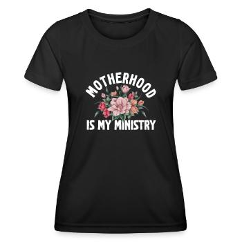 Mutterschaft ist mein Dienst - Frauen Funktions-T-Shirt - Schwarz - Vorne - AI Model Female 172 light (172cm)
