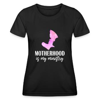 Mutterschaft ist mein Dienst - Frauen Funktions-T-Shirt - Schwarz - Vorne - AI Model Female 172 light (172cm)
