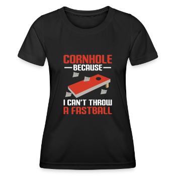 Cornhole Spieler Cornhole Sport Lustig Cornhole Be - Frauen Funktions-T-Shirt - Schwarz - Vorne - AI Model Female 172 light (172cm)