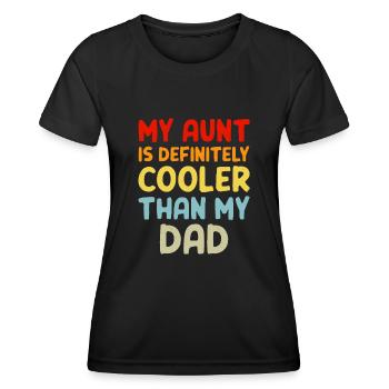 Ma tante est définitivement plus cool que mon père Aunt Love - T-shirt sport Femme - noir - Devant - AI Model Female 172 light (172cm)