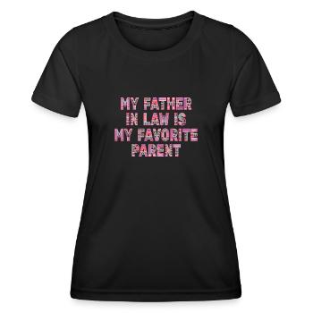 Favorite Son and Father Family Fun - A - Women's Functional T-Shirt - black - Front - AI Model Female 172 light (172cm)