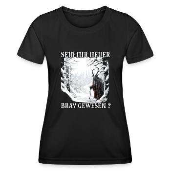 Krampus T | Krampus Costume | Demonic Santa Claus - Women's Functional T-Shirt - black - Front - AI Model Female 172 light (172cm)