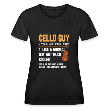 Cello Player Cellist Musician Cello - Women's Functional T-Shirt - black - Front - AI Model Female 172 light (172cm)