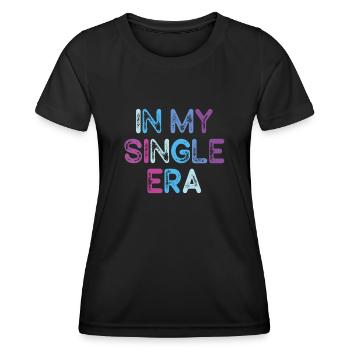 Humour drôle d’amour célibataire : le parfait - T-shirt sport Femme - noir - Devant - AI Model Female 172 light (172cm)