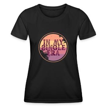 Humour drôle d’amour célibataire : le parfait - T-shirt sport Femme - noir - Devant - AI Model Female 172 light (172cm)