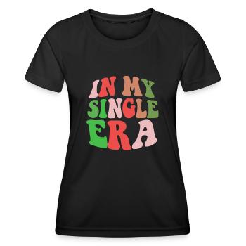Humour drôle d’amour célibataire : le parfait - T-shirt sport Femme - noir - Devant - AI Model Female 172 light (172cm)