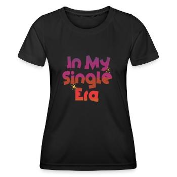 Humour drôle d’amour célibataire : le parfait - T-shirt sport Femme - noir - Devant - AI Model Female 172 light (172cm)
