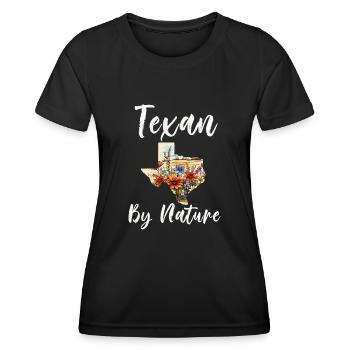 Wildflower Fields Wildflowers Bluebonnet - Women's Functional T-Shirt - black - Front - AI Model Female 172 light (172cm)