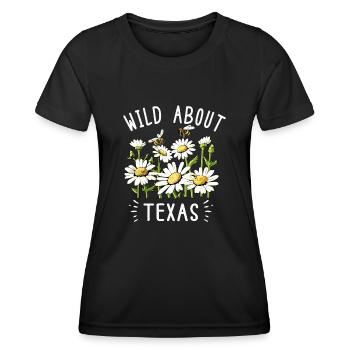 Wildflower Fields Wildflowers Bluebonnet - Women's Functional T-Shirt - black - Front - AI Model Female 172 light (172cm)