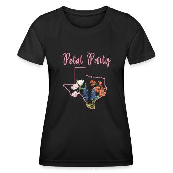 Wildflower Fields Wildflowers Bluebonnet - Women's Functional T-Shirt - black - Front - AI Model Female 172 light (172cm)