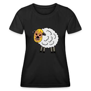 Lucha Libre Lutte Moutonne - T-shirt sport Femme - noir - Devant - AI Model Female 172 light (172cm)