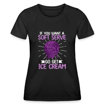 Si vous voulez une portion molle, procurez-vous de la crème glacée - T-shirt sport Femme - noir - Devant - AI Model Female 172 light (172cm)