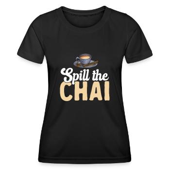 Chai Tea Masala Chai - Women's Functional T-Shirt - black - Front - AI Model Female 172 light (172cm)
