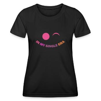 Humour drôle d’amour célibataire : le parfait - T-shirt sport Femme - noir - Devant - AI Model Female 172 light (172cm)