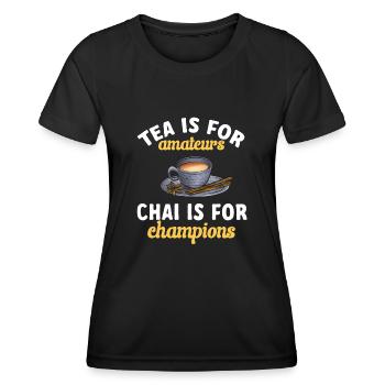 Chai Tea Masala Chai - Women's Functional T-Shirt - black - Front - AI Model Female 172 light (172cm)