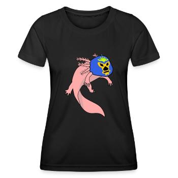 Lucha Libre Axolotl Luchador - T-shirt sport Femme - noir - Devant - AI Model Female 172 light (172cm)