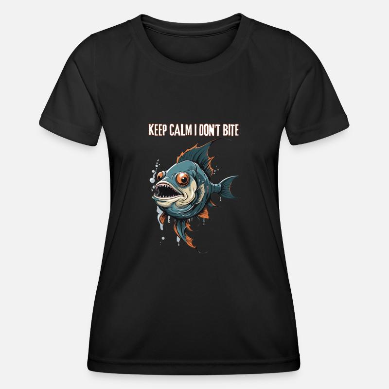 Keep calm I don't bite - Women's Functional T-Shirt - black