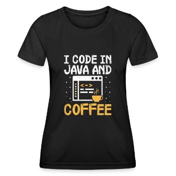 Kaffee-Codierung Programmierer Programmierer Entwickler Nerd Coff - Frauen Funktions-T-Shirt - Schwarz - Vorne - AI Model Female 172 light (172cm)