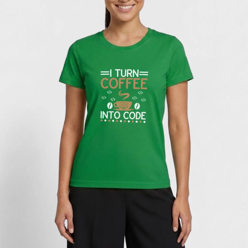 Coffee Coding Programmer Coder Developer Nerd Coff Women's Functional T-Shirt