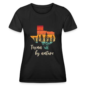 Wildflower Fields Wildflowers Bluebonnet - Women's Functional T-Shirt - black - Front - AI Model Female 172 light (172cm)