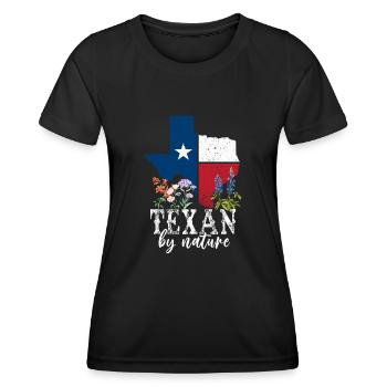 Wildflower Fields Wildflowers Bluebonnet - Women's Functional T-Shirt - black - Front - AI Model Female 172 light (172cm)