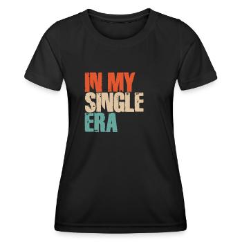 Humour drôle d’amour célibataire : le parfait - T-shirt sport Femme - noir - Devant - AI Model Female 172 light (172cm)