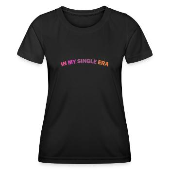 Humour drôle d’amour célibataire : le parfait - T-shirt sport Femme - noir - Devant - AI Model Female 172 light (172cm)