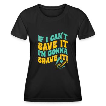 Salon de coiffure pour chiens - T-shirt sport Femme - noir - Devant - AI Model Female 172 light (172cm)