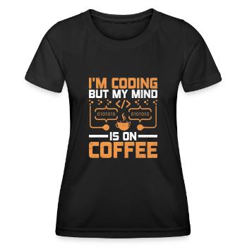 Kaffee-Codierung Programmierer Programmierer Entwickler Nerd Coff - Frauen Funktions-T-Shirt - Schwarz - Vorne - AI Model Female 172 light (172cm)