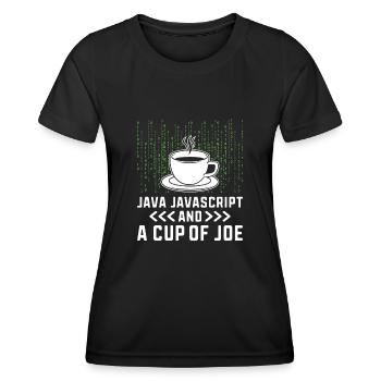 Café Codage Programmeur Codeur Développeur Nerd Coff - T-shirt sport Femme - noir - Devant - AI Model Female 172 light (172cm)