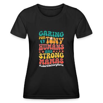 Nurse Baby Maternity Nurse - Women's Functional T-Shirt - black - Front - AI Model Female 172 light (172cm)
