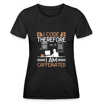 Coffee Coding Programmer Coder Developer Nerd Coff - Women's Functional T-Shirt - black - Front - AI Model Female 172 light (172cm)